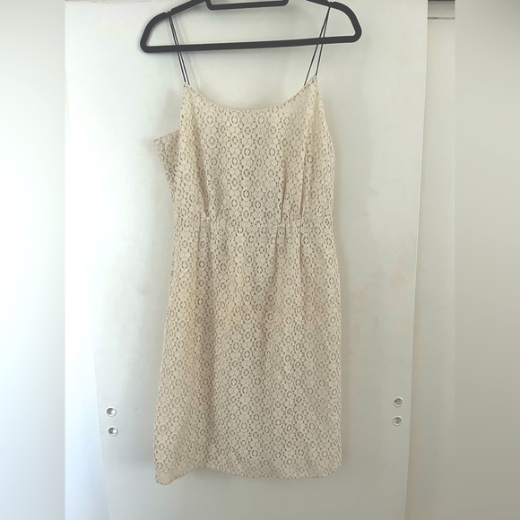 TAGS ON J. Crew cream lace dress size 10 - Picture 1 of 6
